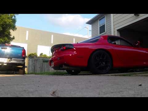 1993 FD RX7. 3" downpipe, open midpipe, Apexi N1 Catback.
