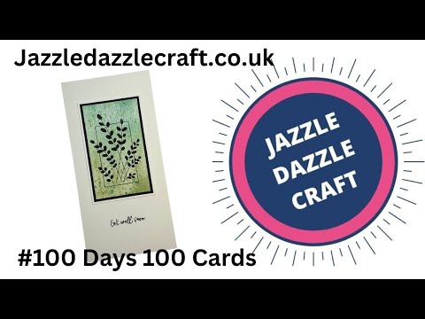 #100 Tarjetas 100 Días - 50. Tarjeta alargada con el juego de sellos Friendly Foliage.