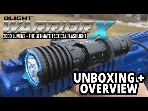 Olight Warrior X 2000 Lumen Tactical Flashlight - Unboxing & Overview