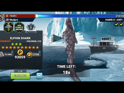 New 13 Star Legendary Fish 🐟 l**Elphin Shark** 🦈 l Svalbard l Fishing Clash Gameplay 