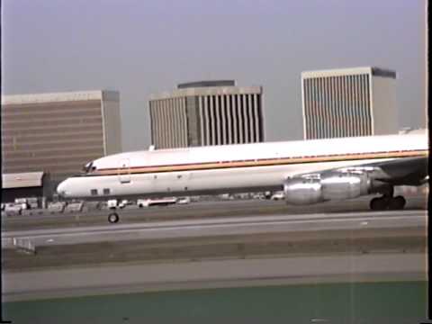 American International Douglas DC-8-71(F) Arriving & Departing LAX