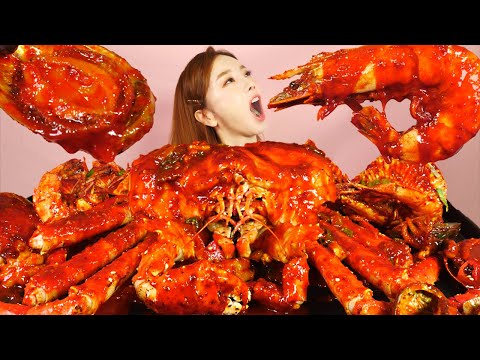 , title : '[Mukbang] 역대급 화끈한🔥킹크랩🦀킹타이거새우 전복 해물찜 🦀 KINGCRAB SEAFOODBOIL ASMR Ssoyoung'