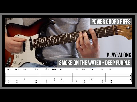 Smoke on the Water (TAB) - Power Chord Guitar Riffs - Deep Purple