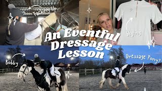 MY 1ST DRESSAGE LESSON ON BOBS - IT WAS EVENTFUL 🤣😳