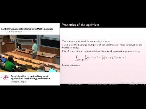 Grégoire Loeper: Reconstruction by optimal transport: applications in cosmology and finance