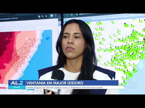 Ventania atinge a cidade de Major Izidoro - 05/01/2026