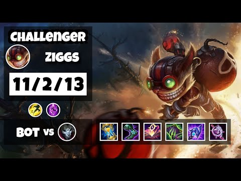 Ziggs vs Jhin KOREAN Challenger BOT (11/2/13) - v11.17