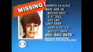 CBS Missing Child PSA: Juanita Estevez, 1985 (FHD, 60FPS)