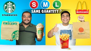 McDonald's And Starbucks Food Quantity Check Challenge | Food Challenge | Viwa Food World