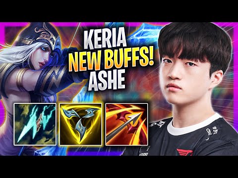 KERIA TRIES ASHE WITH NEW BUFFS! - T1 Keria Plays Ashe ADC vs Aphelios! | Season 2023