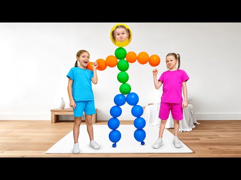 Kids play with balloons - Funny stories for kids