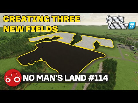 Creating Three New Fields, Spreading Lime \u0026 Planting Cotton - No Man's Land #114 FS22 Timelapse