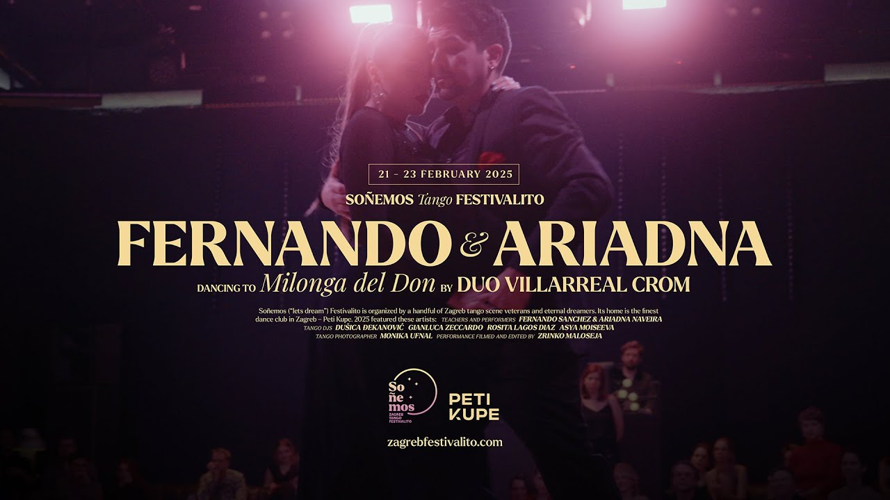 Video thumbnail for Fernando Sanchez & Ariadna Naveira - Milonga del Don by Villarreal Crom - Soñemos tango festivalito