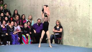 preview picture of video '2014 Acro meet in Owensville - Wood, Stinehagen - Level 6 WP 11 & Under'