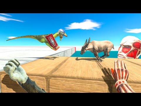 Cross the Bridge and Attack the T Rex's Castle - Animal Revolt Battle Simulator