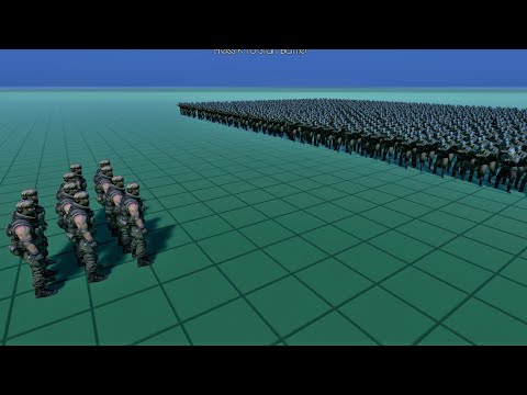 10 Chuck Norris vs 2500 German Soldiers (WW2) Who wins ? Ultimate Epic Battle Simulator.