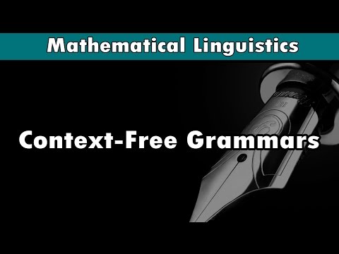 [Mathematical Linguistics] Context Free Grammars