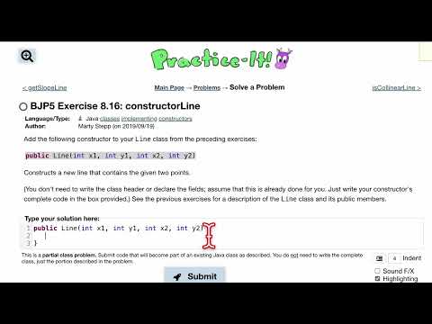 Java Practice It Exercise 8 16 Constructorline Classes Constructors Implementing