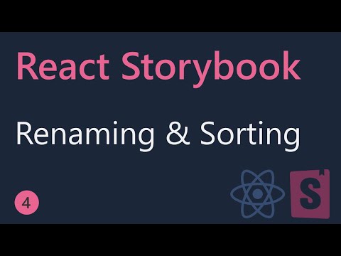 React Storybook Tutorial 4 2 Renaming Sorting Stories in V6