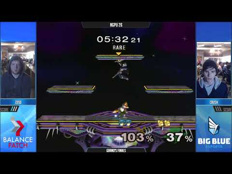 NGPU 26 SSBM - Zoso [L] (Marth) vs. Crush [W] (Fox) - Melee GF