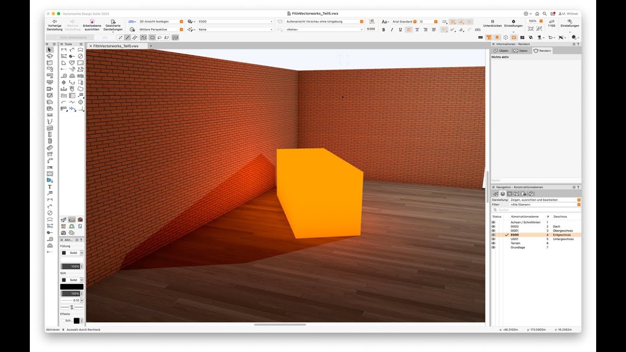 Fit in Vectorworks Teil 5 – Rendern wie in Cinema 4D