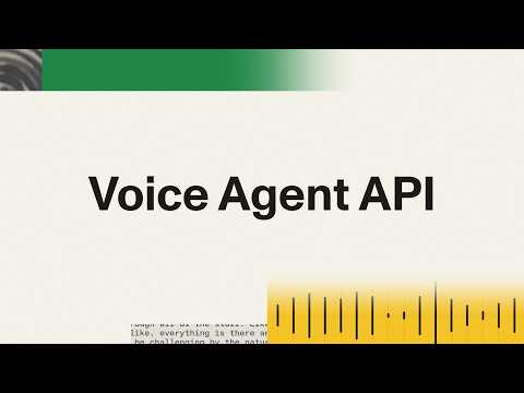 Voice Agent API 공식 영상 미리보기