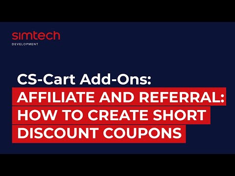CS-Cart add-ons: Affiliate and Referral: How to create short discount coupons
