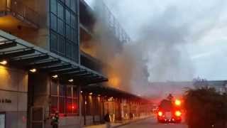 preview picture of video 'Eastgate Parking Garage Fire, Bellevue Washington'