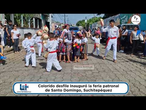 Colorido desfile inauguró la feria patronal de Santo Domingo, Suchitepéquez