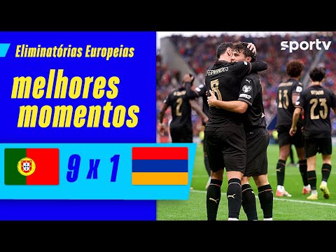 Gols e lances de Portugal x Armênia