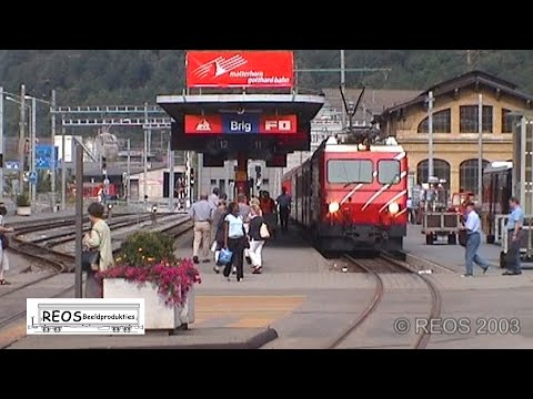 2003 [SDw] From BVZ to MGB part 1 of 9, the Brig Visp Zermatt Bahn in detail; Bahnhof Brig to Eyholz