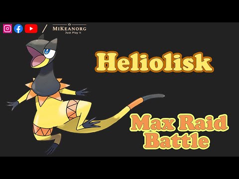 Pokemon Sword & Shield: Max Raid Battle - Defeat 5 Stars Dynamax Heliolisk in 5 mins (Offline)