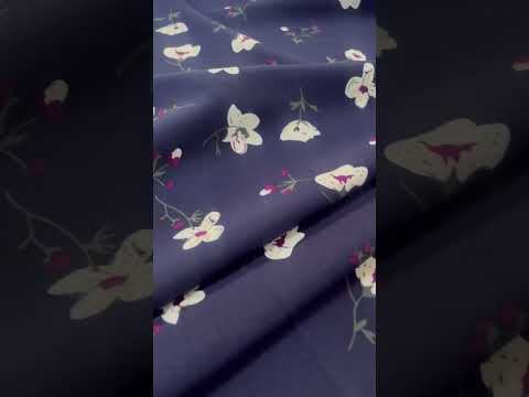 Ткань супер-софт темно-синего цвета (Корея) цветы - фото 1 - id-p2108599839