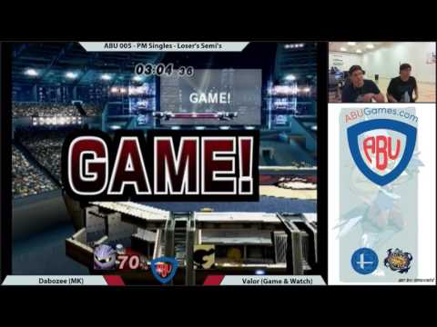 ABU Monthly 5: Project M Loser's Semis - Dabozee (Meta Knight) Vs. Valor (Game and Watch)