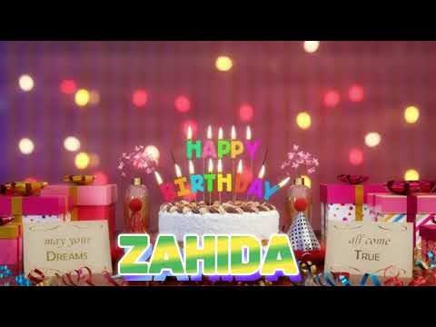 ZAHIDA Happy Birthday Song with Names 🌟 Happy Birthday to You