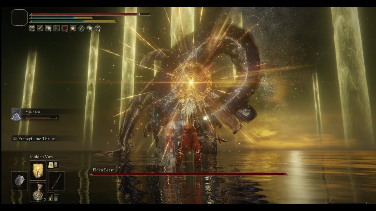 ELDEN RING bossfight Radagon Elden Beast - Shield + Spear + Mimic (NO CHEESE) Level 125