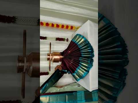 Varalakshmi saree draping 🙏#shorts #sareedraping #varamahalakshmidecorationideas.