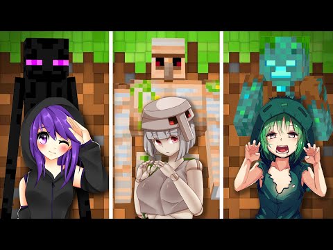 Minecraft MOBS and their ANIME versions