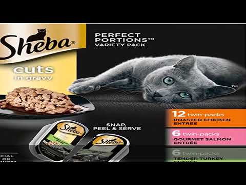 SHEBA PERFECT PORTIONS Cuts in Gravy Wet Cat Food Trays (24 Count, 48 Servings), Roasted Chicken, G
