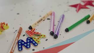 STABILO Scribbi Triangular Fibre Tip Pens 8 Pack