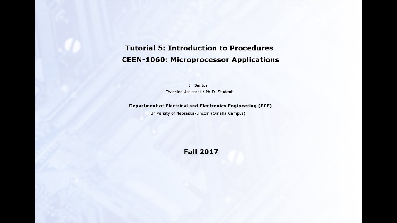 Lecture 5: Introduction to Procedures