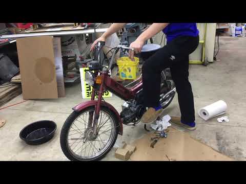 Carb change on Puch moped
