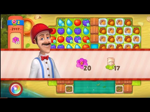 Gardenscapes Level 2447 Walkthrough "No Boosters Used"