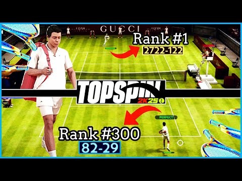 Rank 300 vs Rank 1 (96% Winrate) TopSpin 2K25 Player vs Player Gameplay | World Tour