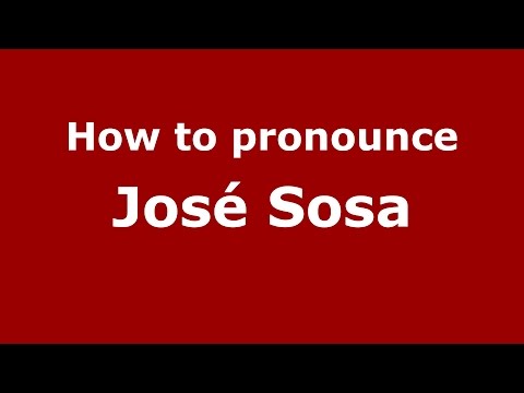 How to pronounce José Sosa (Spanish/Argentina) - PronounceNames.com