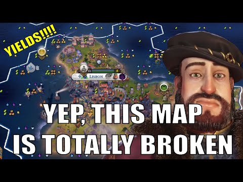 The Yields On This Map Are Insane - You Need To Try This! #2 Broken Portugal Deity Start (FP Civ 6)