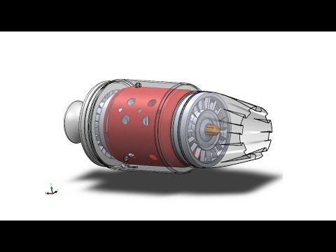 AirCraft Engine, Assembly 3D, Solidworks