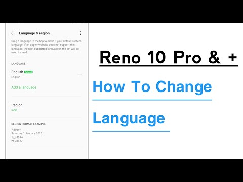 OPPO Reno 10 Pro & + How To Change Language