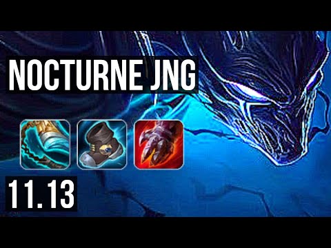 NOCTURNE vs ZAC (JUNGLE) | 3.1M mastery, 9/1/6, 700+ games, Godlike | EUW Diamond | v11.13