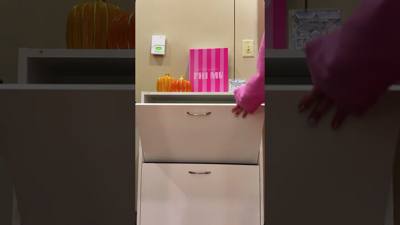 Space-Saving Dorm Hacks - Yak About It® Double Door Shoe Cabinet for Cute College Apartment Decor